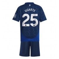 Maglia Calcio Manchester United Manuel Ugarte #25 Seconda Divisa Bambino 2024-25 Manica Corta (+ pantaloncini)